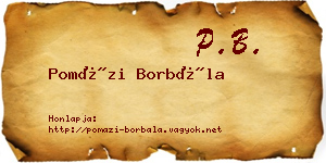 Pomázi Borbála névjegykártya